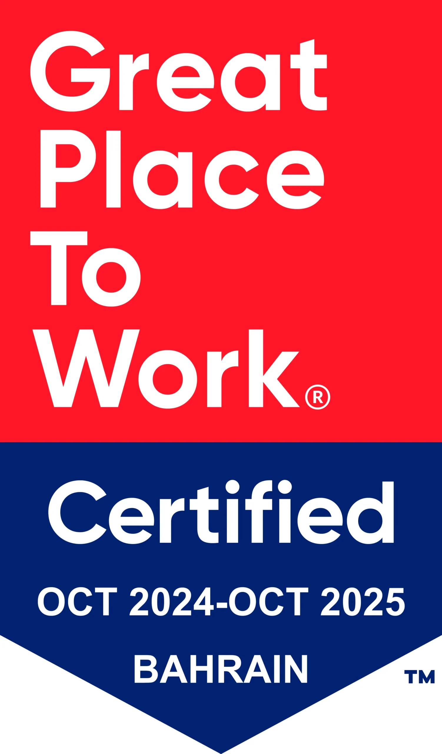 Great Place To Work Certified badge Chalhoub Group Bahrain 2025